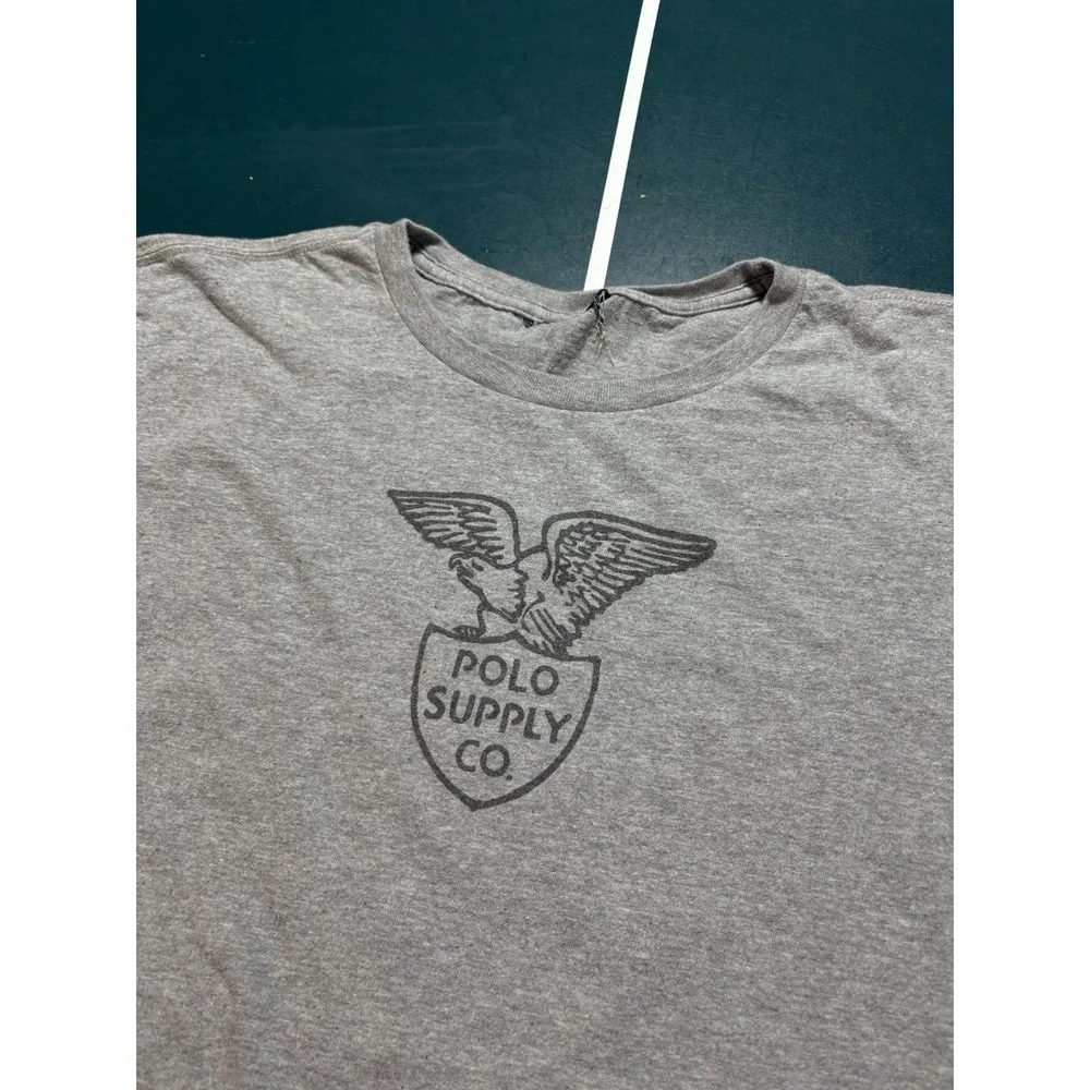 VTG Polo Ralph Lauren Supply Co Military T-Shirt Large Eagle Shield‎ 90s Rare